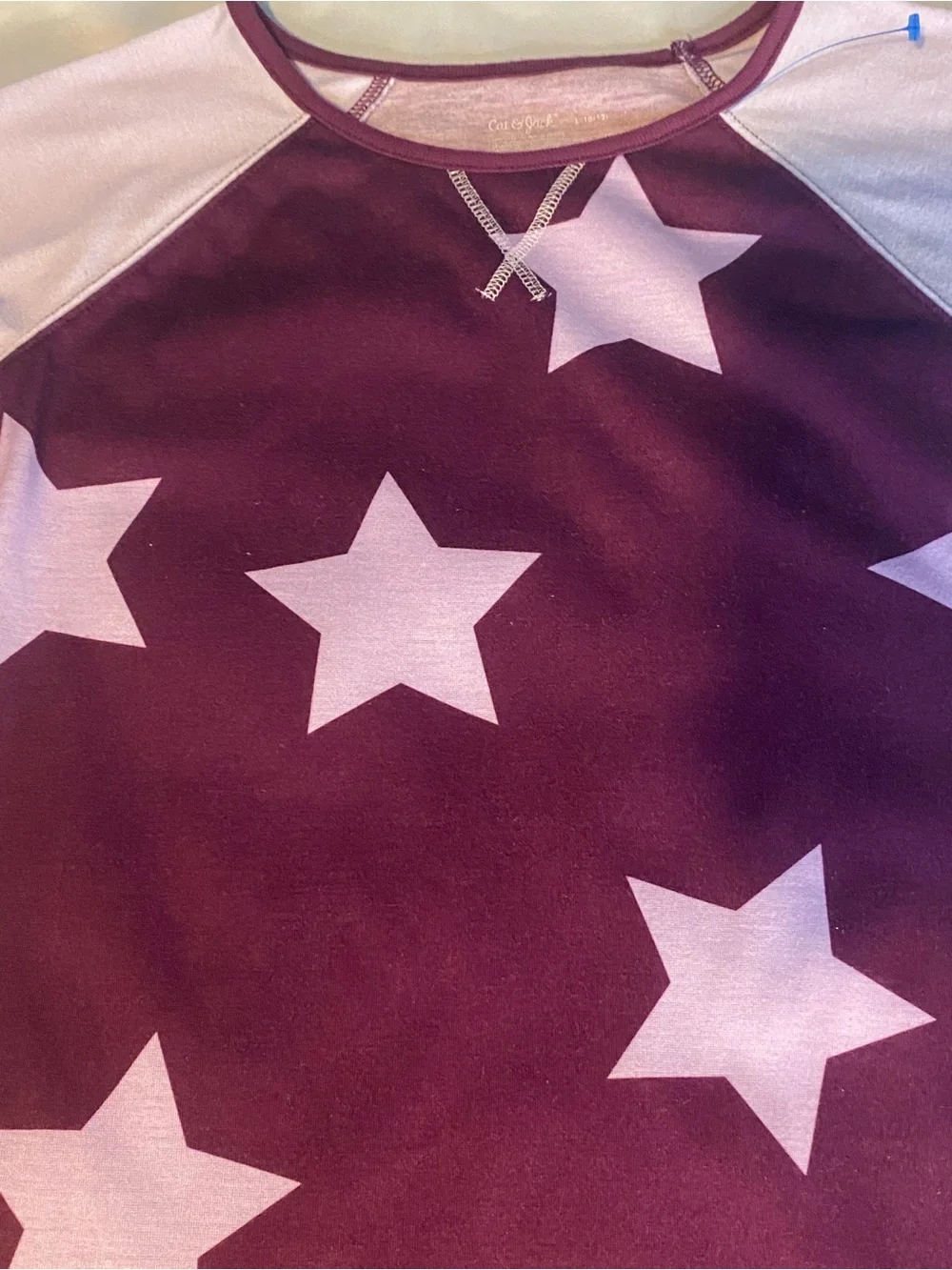 Kids Star Raglan Nightgown - Purple/Pink